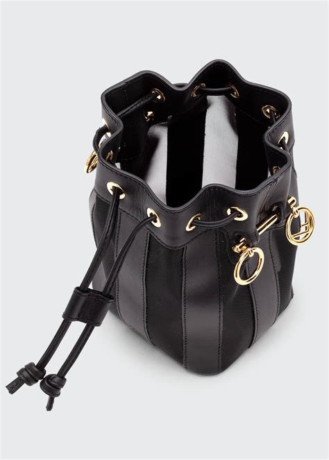 Fendi Mon Tresor Mini Leather & Mesh Bucket Bag.